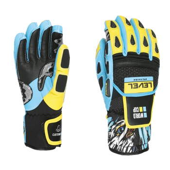 Gloves Level Worldcup JR CF Yellow/Blue 2024/25