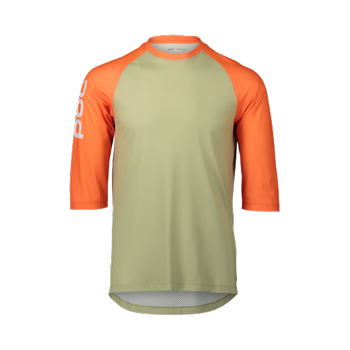 POC MTB Pure 3/4 Jersey Prehnite Green/Zink Orange - 2022