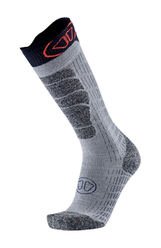 Ski socks Sidas Ski Merino Grey/Orange - 2024/25