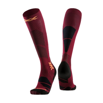 Ski socks X-Socks Ski Perform OTC Dune Red/Orange - 2024/25