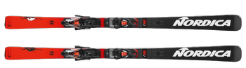 Skis Nordica Dobermann GSJ Plate + Marker Race 8 Black Flo Red - 2023/24