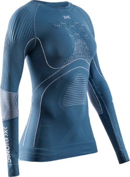 Thermal underwear X-bionic Energy Accumulator 4.0 Shirt LG SL Wmn Mineral Blue/Arctic White - 2024/25