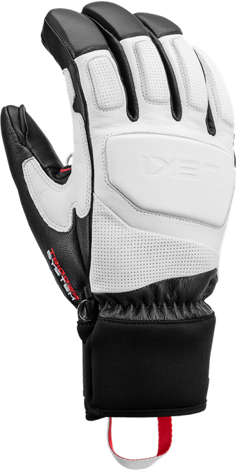 Gloves LEKI Griffin Prime 3D White/Grey - 2024/25