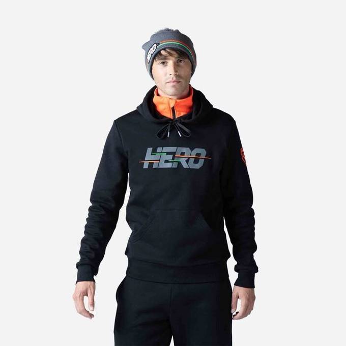 Hoodie Rossignol Hero Hoodie Black - 2023/24