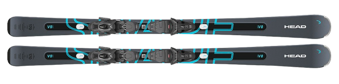 Ski HEAD V-Shape E-V8 + PR 11 GW Matt Black Brake 85 mm [G] - 2024/25