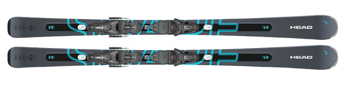 Ski HEAD V-Shape E-V8 + Protector PR 11 GW BR. 85 Matt Black - 2024/25