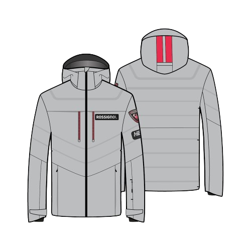 Ski jacket Rossignol Hero Blackside Puffy JKT Soft Gray - 2024/25