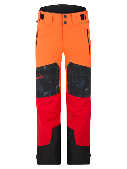 Ski pants Ziener Tewes Full-Zip Junior Teamwear Red Orange Pop - 2024/25