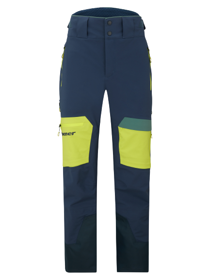 Ski pants Ziener Tewes Full-Zip Man Dark Navy Lime - 2024/25