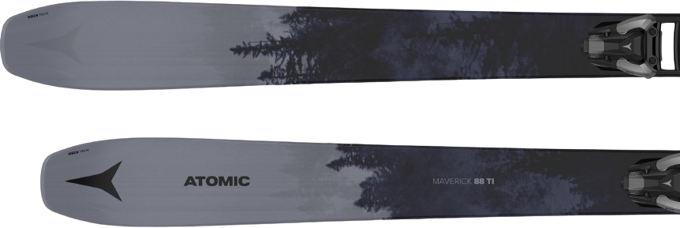 Skis Atomic Maverick 88 TI + Strive 14 GW Black/Gunmetal - 2024/25