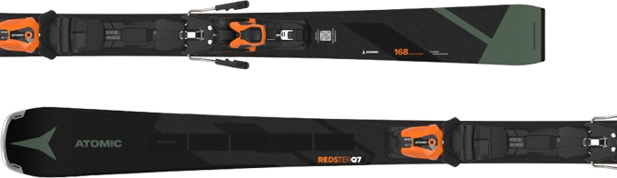 Skis Atomic Redster Q7 Revoshock C + MI 12 GW Black/Orange - 2024/25