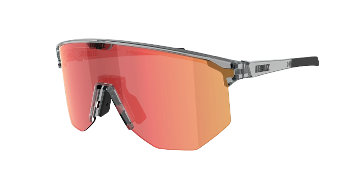 Sunglasses BLIZ Hero Transparent Dark Grey Frame/Brown with Red Multi Lenses