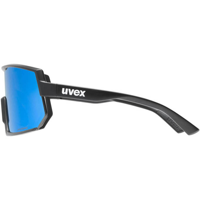 Sunglasses Uvex Sportstyle 235 P - Black Mat/Mirror Blue - 2023