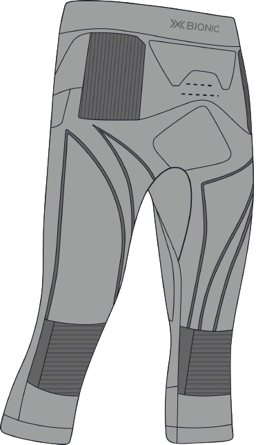 Thermal underwear X-bionic Energy Accumulator 4.0 Pants 3/4 Men Seal Grey/Light Grey - 2024/25