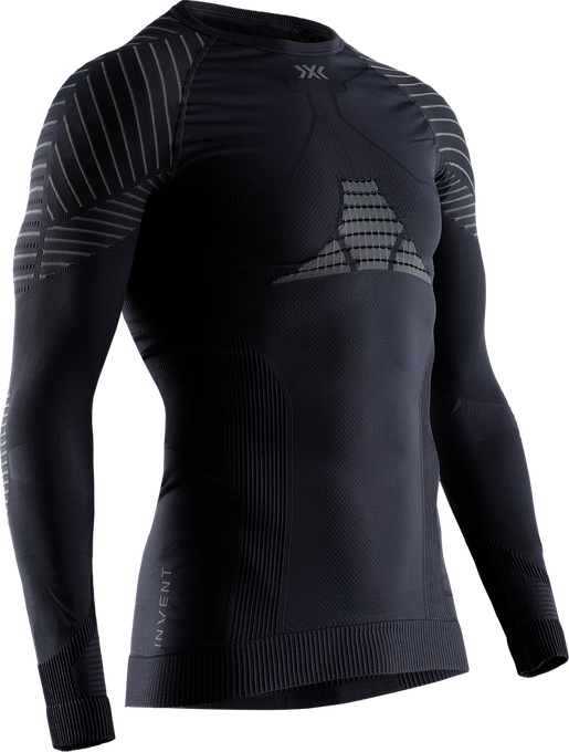 Thermal underwear X-bionic Invent 4.0 Shirt LG SL Men Black/Charcoal - 2024/25