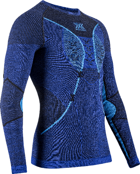 Thermal underwear X-bionic Merino Shirt LG SL Men Dark Ocean/Sky Blue - 2023/24