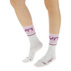 Cycling Socks UYN Woman Cycling One Light White/Lilac- 2023