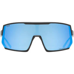 Sunglasses Uvex Sportstyle 235 P - Black Mat/Mirror Blue - 2023