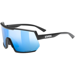 Sunglasses Uvex Sportstyle 235 P - Black Mat/Mirror Blue - 2023