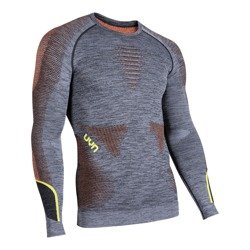 Thermal underwear UYN Men Ambityon Long Sleeves  Black Melange/Orange/Yellow - 2022/23