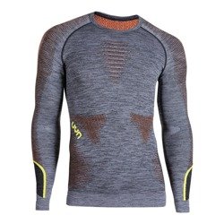 Thermal underwear UYN Men Ambityon Long Sleeves  Black Melange/Orange/Yellow - 2022/23