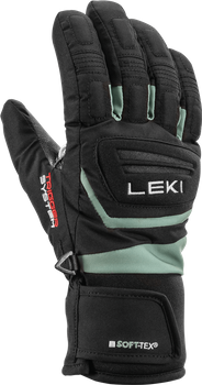 Handschuhe LEKI Griffin 3D Junior Black/Dusty Green - 2024/25