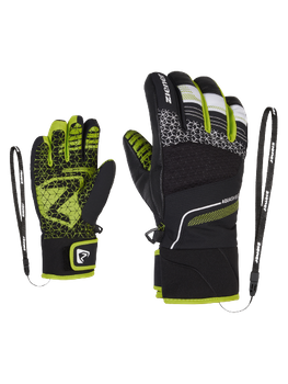 Handschuhe Ziener Lonzalo AS(R) Glove Junior Black lime - 2023/24