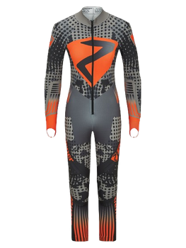 Rennanzug Ziener RCE Racesuit Black Foggy Print Orange Pop - 2024/25