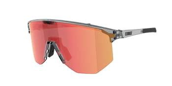Sonnenbrille BLIZ Hero Transparent Dark Grey Frame/Brown with Red Multi Lenses