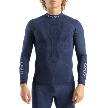 Thermounterwäsche UYN Man Elevatyon Biomorph UW Shirt Long SL Turtle New Neck Indaco - 2024/25