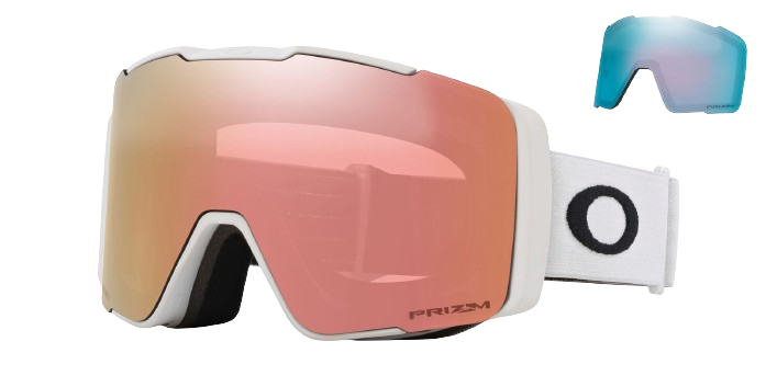 Brille Oakley Line Miner Pro M Matte White Prizm Rose Gold + ersatzlinse Prizm Sapphi - 2024/25