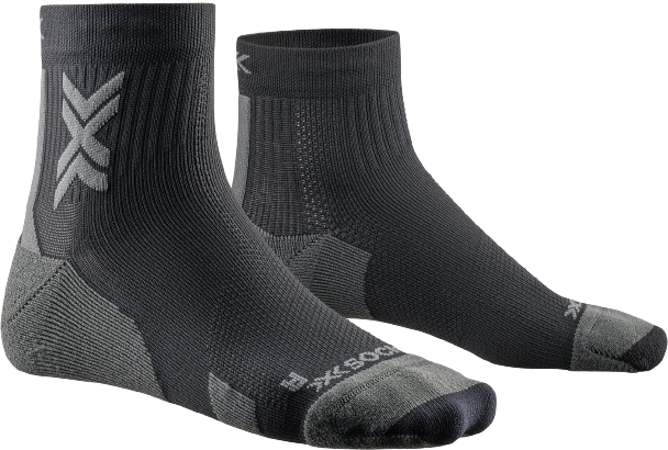 Cycling socks X-SOCKS Gravel Discover Crew Black/Charcoal - 2024