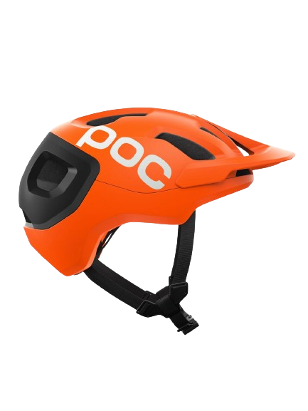 Fahrradhelm POC Axion Race MIPS Fluorescent Orange/Uranium Black Matt - 2024