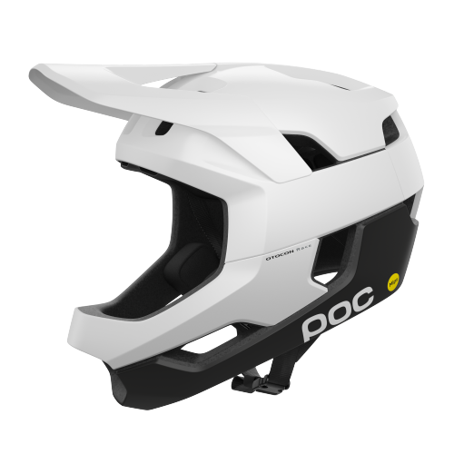 Fahrradhelm POC Otocon Race MIPS Fluorescent Hydrogen White/Uranium Black Matt