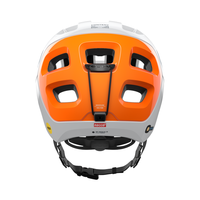 Fahrradhelm POC Tectal Race MIPS NFC Hydrogen White/Fluorescent Orange AVIP