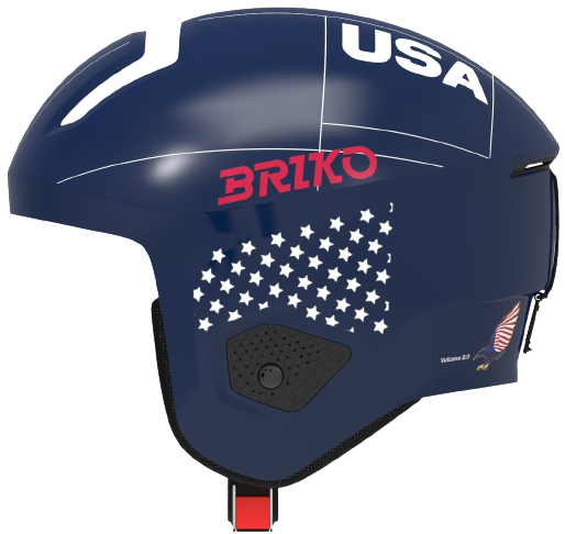 Helm Briko Vulcano 2.0 USA Shiny/Blue White - 2024/25