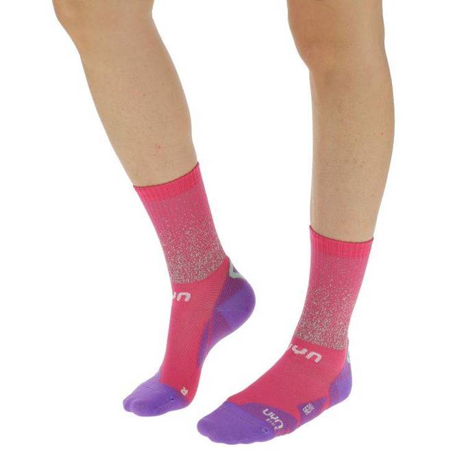 Radsocken UYN Lady Cycling Aero Pink/Violet - 2023