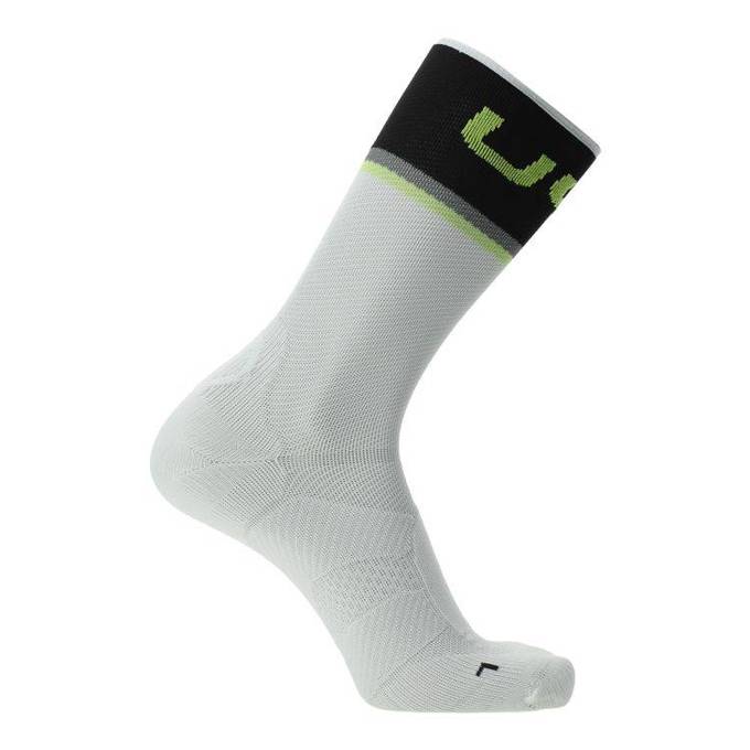 Radsocken UYN Man Cycling One Light White/Black- 2023