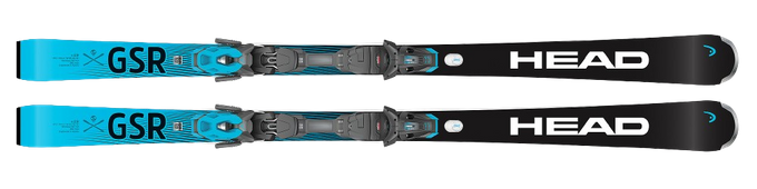 Ski HEAD Worldcup Rebels E.GSR + PR 11 GW Brake [G] 78 mm Matt Black/Speed Blue - 2024/25