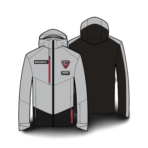 Skijacke Rossignol Hero Blackside JKT Soft Gray - 2024/25