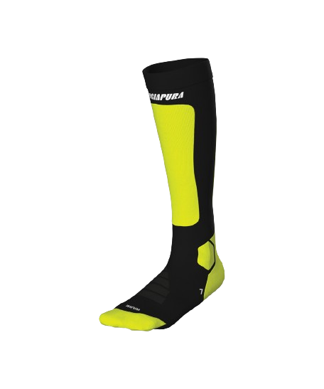 Skisocken Energiapura Heat Merino Socks Fluo Yellow/Black - 2024/25