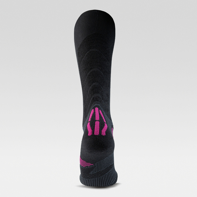 Skisocken UYN Women Ski Touring One Bio Socks Black/Pink Yarrow - 2024/25