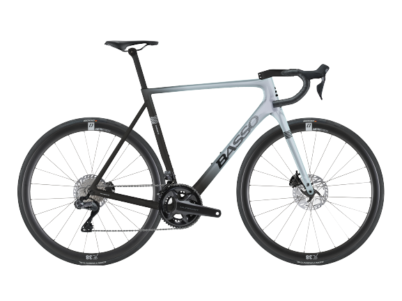 Straßenrennrad Basso Diamante Ultegra Di2 Fade Opal White/Microtech RE38 - 2023