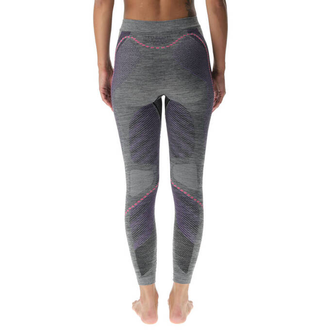 Thermounterwäsche UYN Woman Ambityon UW Pant Long Melange Black Melange/Purple/Raspberry - 2024/25