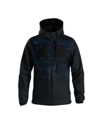 ENERGIAPURA Sweatshirt Full Zip With Hood Camouflage Blue - 2023/24