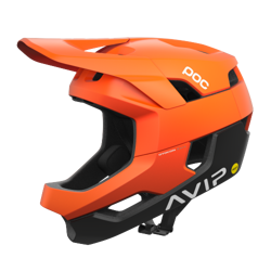 Fahrradhelm POC Otocon Race MIPS Fluorescent Orange AVIP/Uranium Black Matt