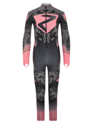 Rennanzug Ziener RCE Racesuit Padded Junior Black Foggy Print Pink Vanilla - 2023/24