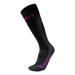 Skisocken UYN Women Ski Touring One Bio Socks Black/Pink Yarrow - 2024/25