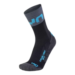 Cycling Socks UYN Man Cycling Light Socks Black/Grey/indigo Bunting