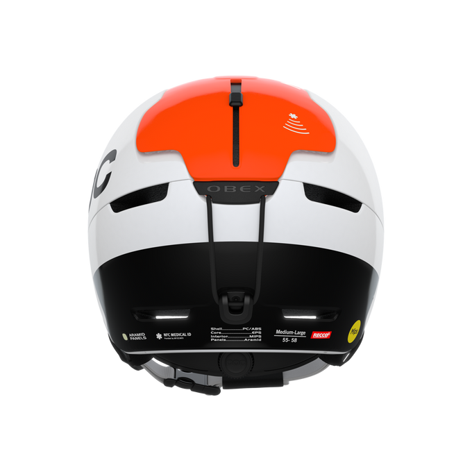 Helmet POC Obex Bc Mips Hydrogen White/Fluorescent Orange Avip - 2023/24